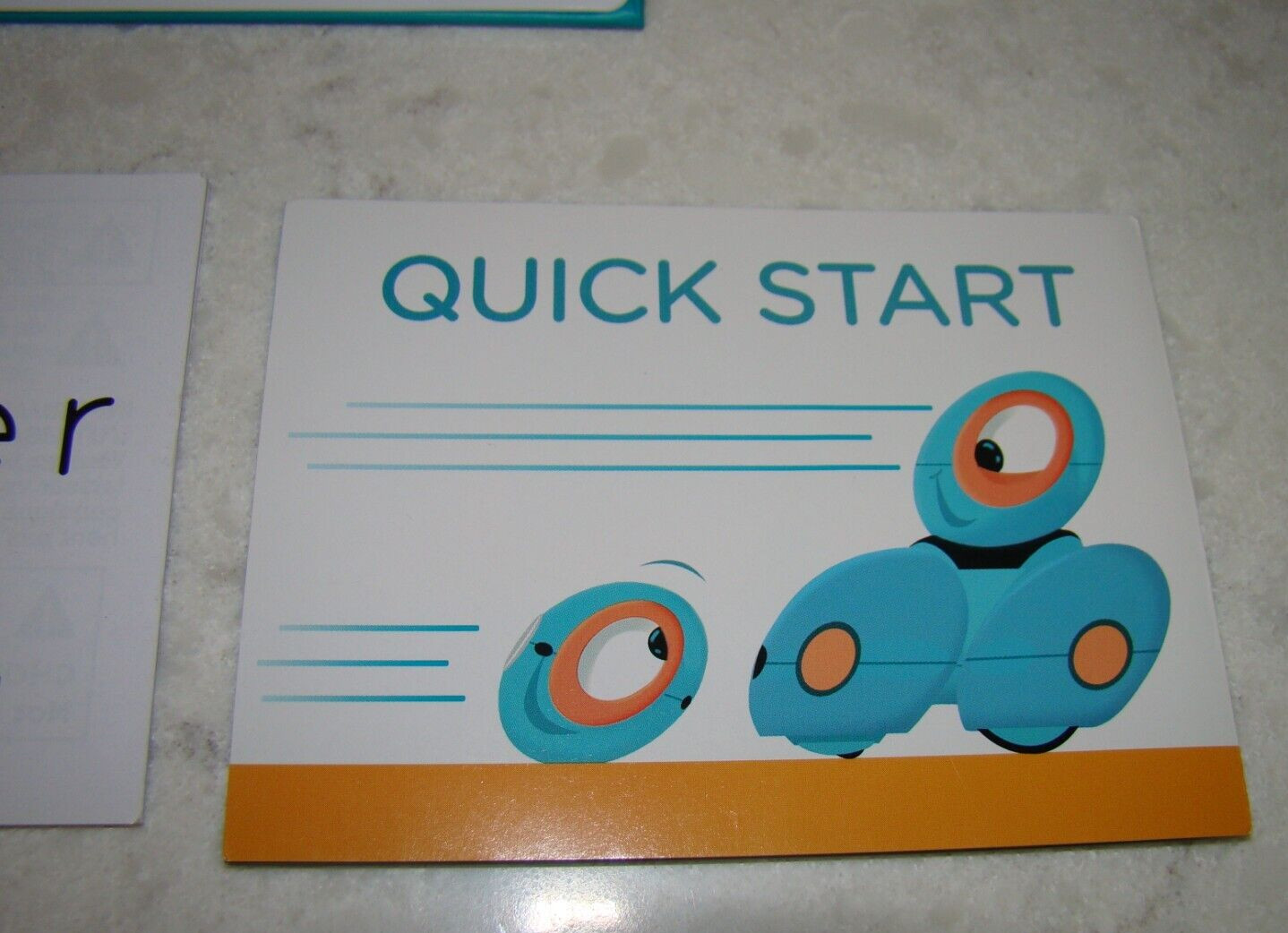 Wonder Workshop DA01 Dash Robot Blue With Box Rare TESTED + Manual White Outfit