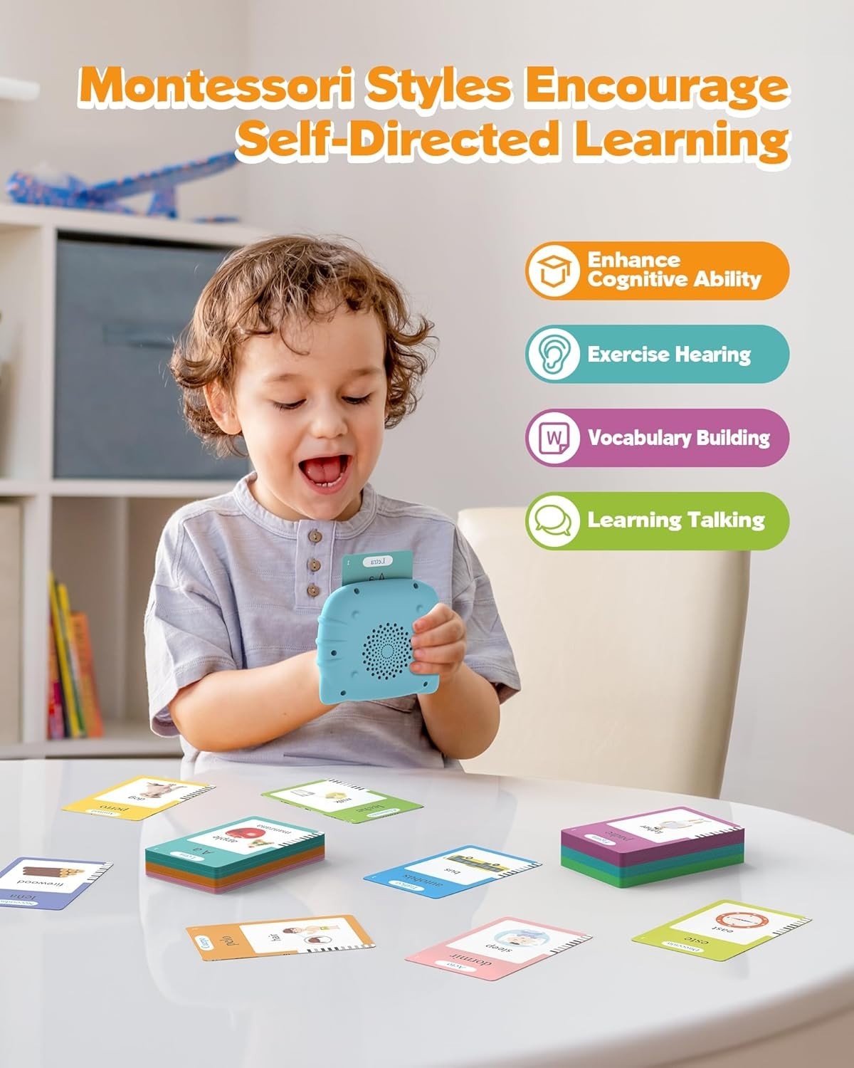 Montessori Spanish & English Flash Cards – 512 Words for Early Learning Ages 2+