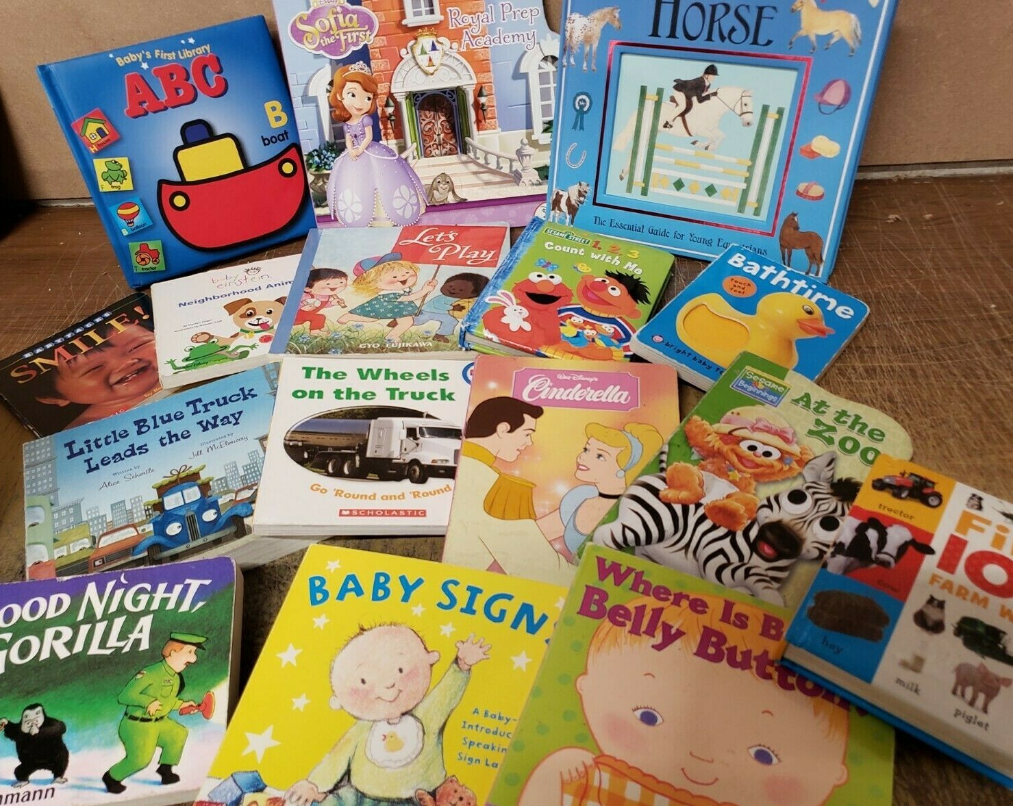 Lot of 20 Children BOARD Hardcover BABY TODDLER DAYCARE Kids BOOKS *RANDOM MIX*