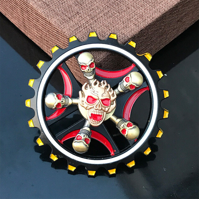 Boys Fidget Spinner Cool Hand Toy GIFT Skull Bones Heavy Duty Metal Cool Kids