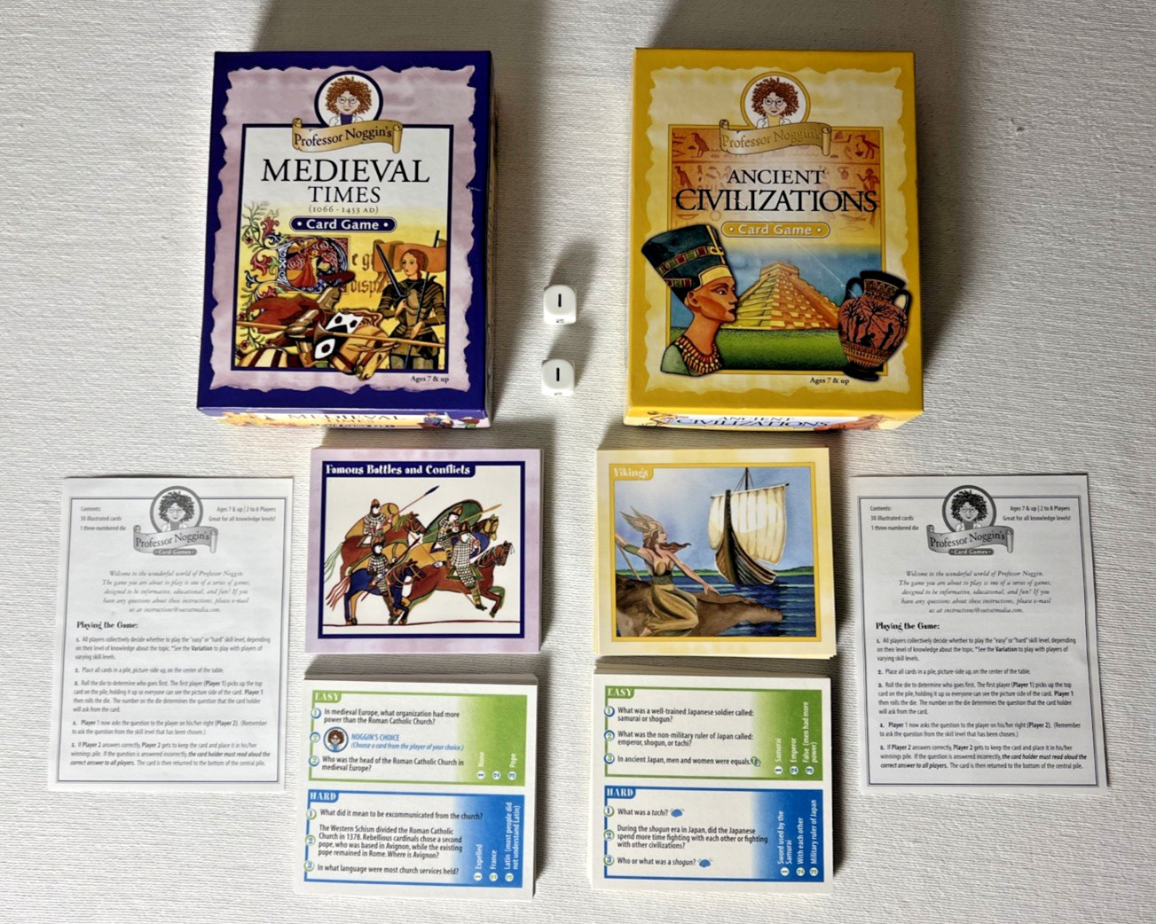 Professor Noggin’s MEDIEVAL TIMES & ANCIENT CIVILZATIONS Games, Complete