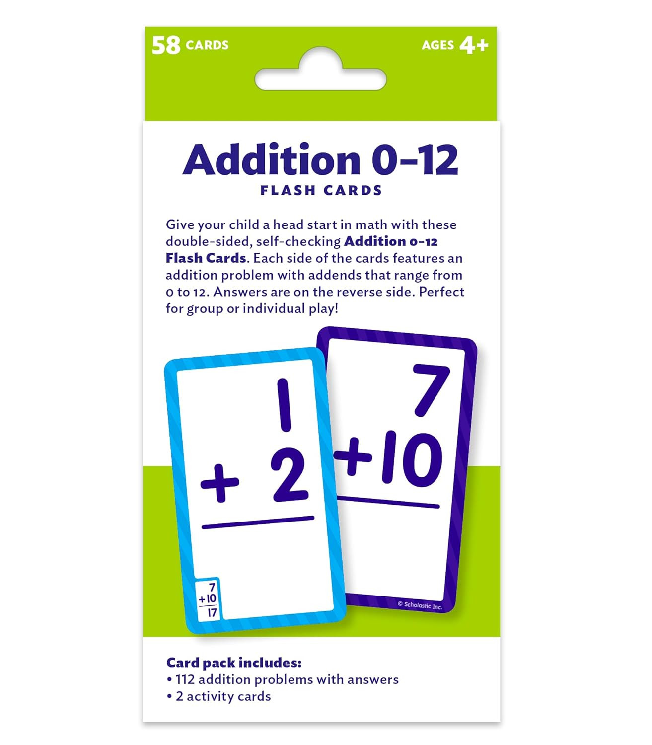 Flash Cards: Addition 0 – 12