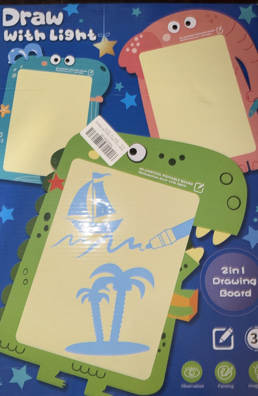 Terow LCD Writing Tablet Children Dinosaur 2 Pack 3Y+ Blue Green New