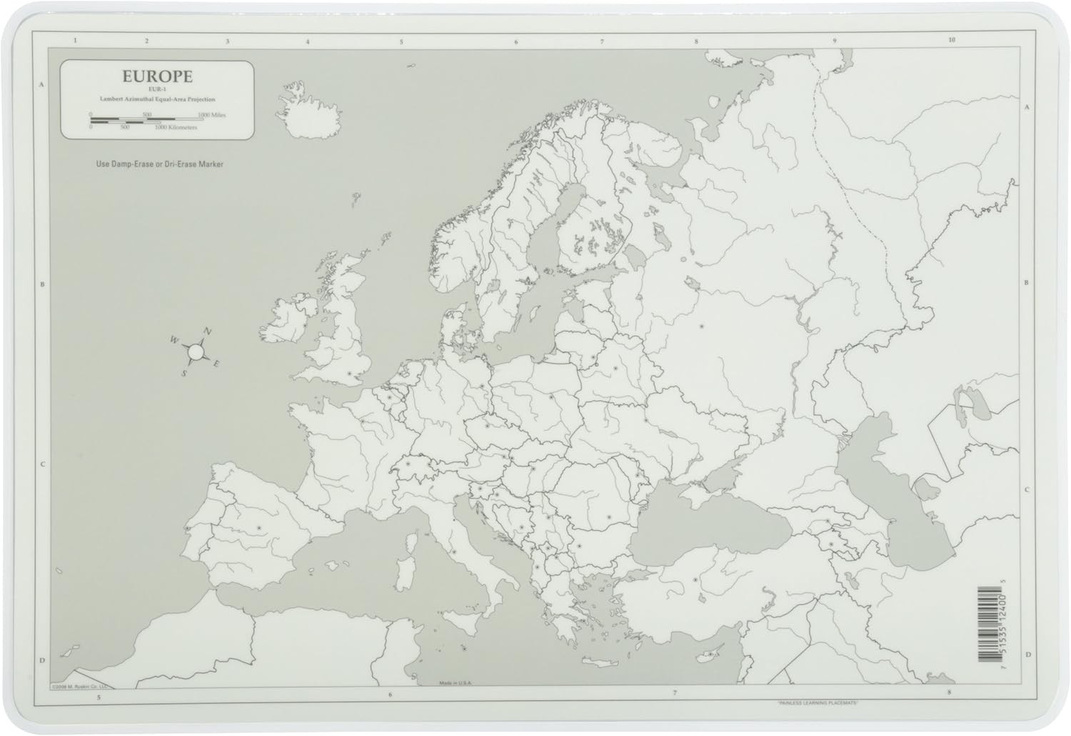 Map Placemat EUR-1