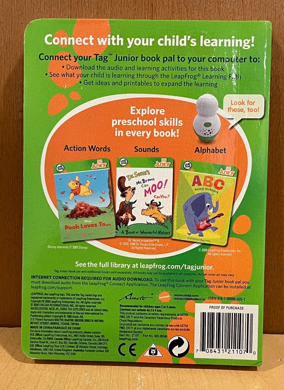 Leap Frog Leapfrog Tag Junior (6) Hardcover Books Dora Toy Story Panda Numbers