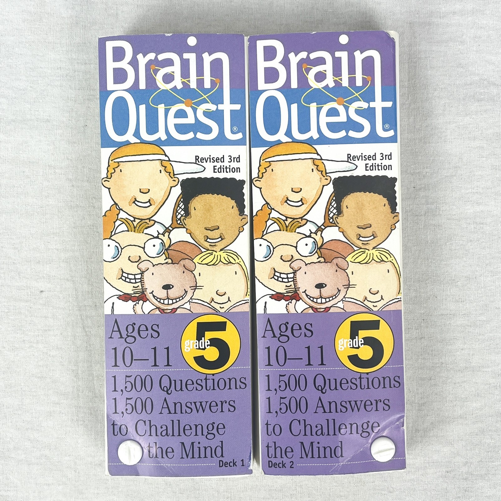 2005 Brain Quest Grade 5 Questions/Answers Revised 3rd Edition Decks 1 & 2 Used