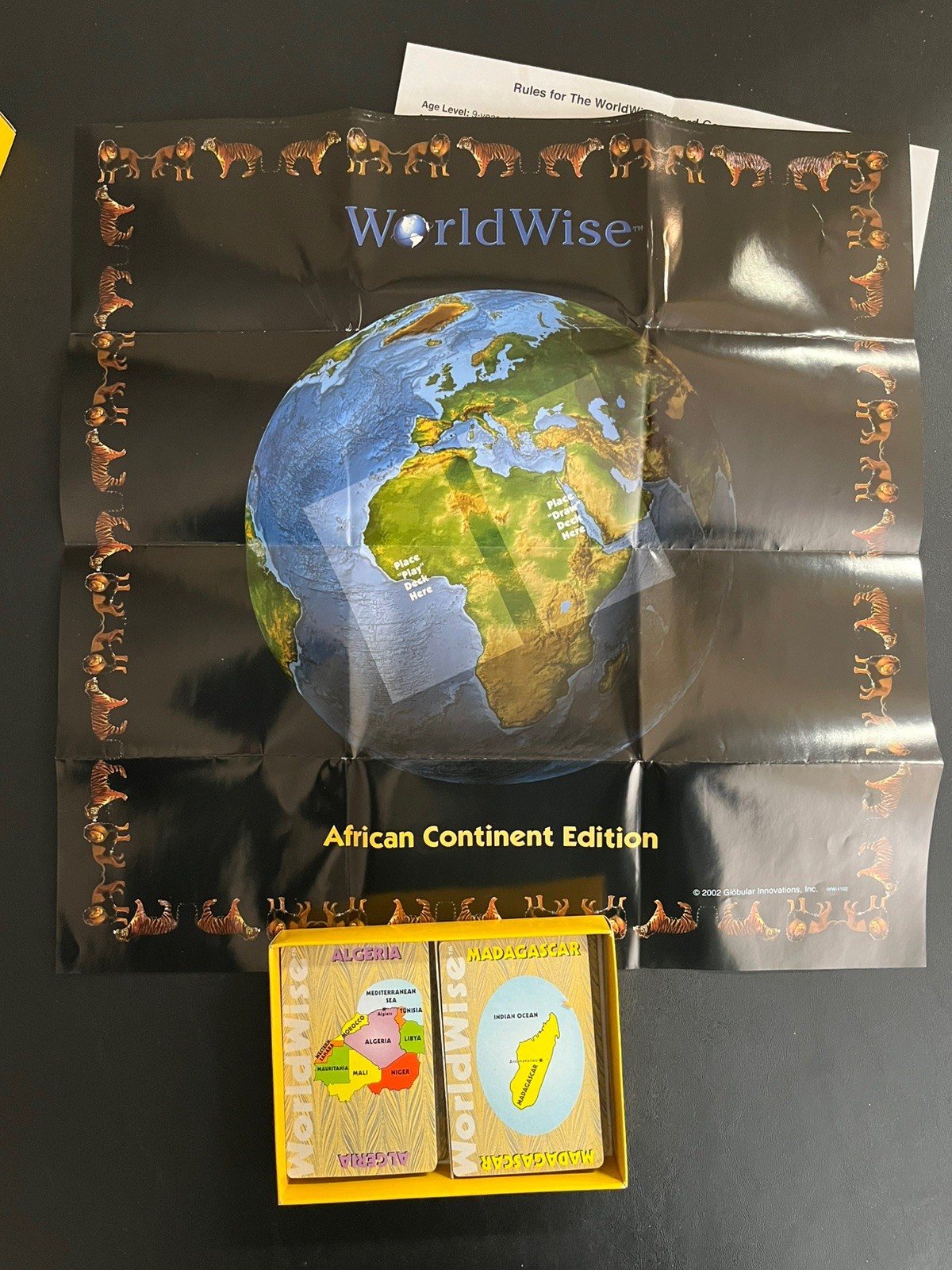 WorldWise Geography Card Game – African Edition -2-8 players-Ages 9+ – Complete