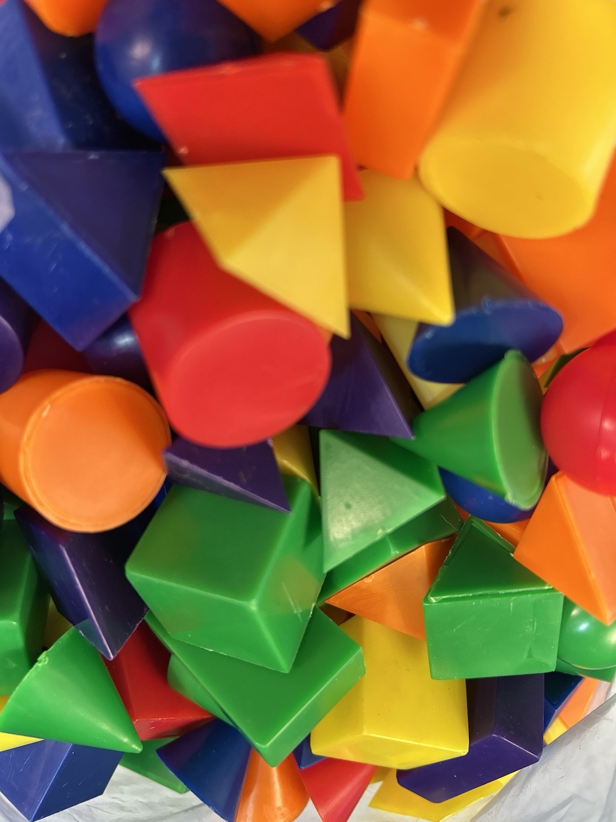 215+ 3D Plastic Geometric Shapes Blocks Math Teacher Manipulative Learning Toys