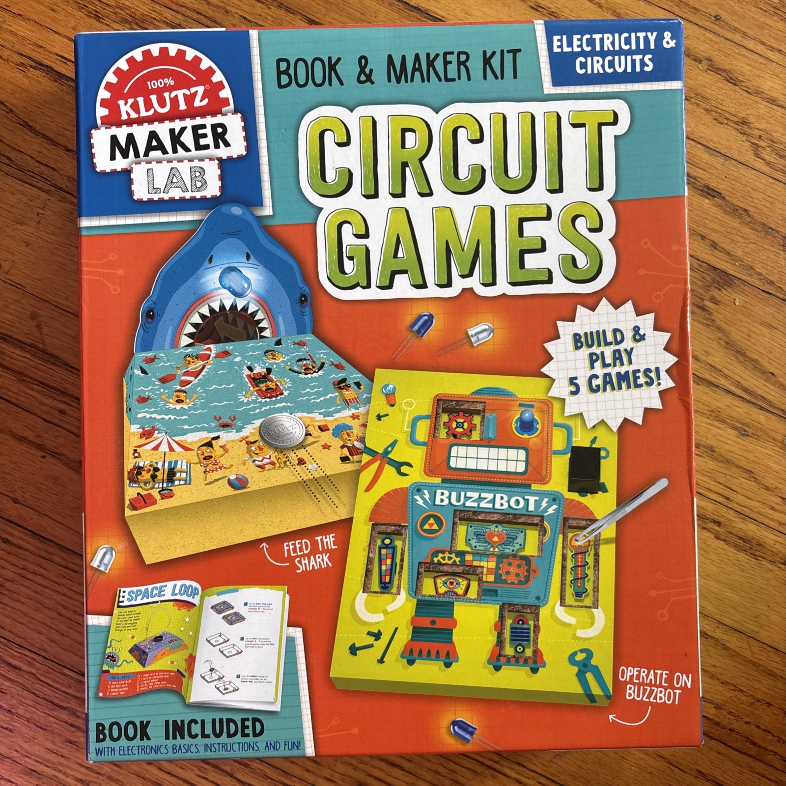 Klutz Maker Club CIRCUIT GAMES Build And Play 5 Games BRAND NEW!!! (I)