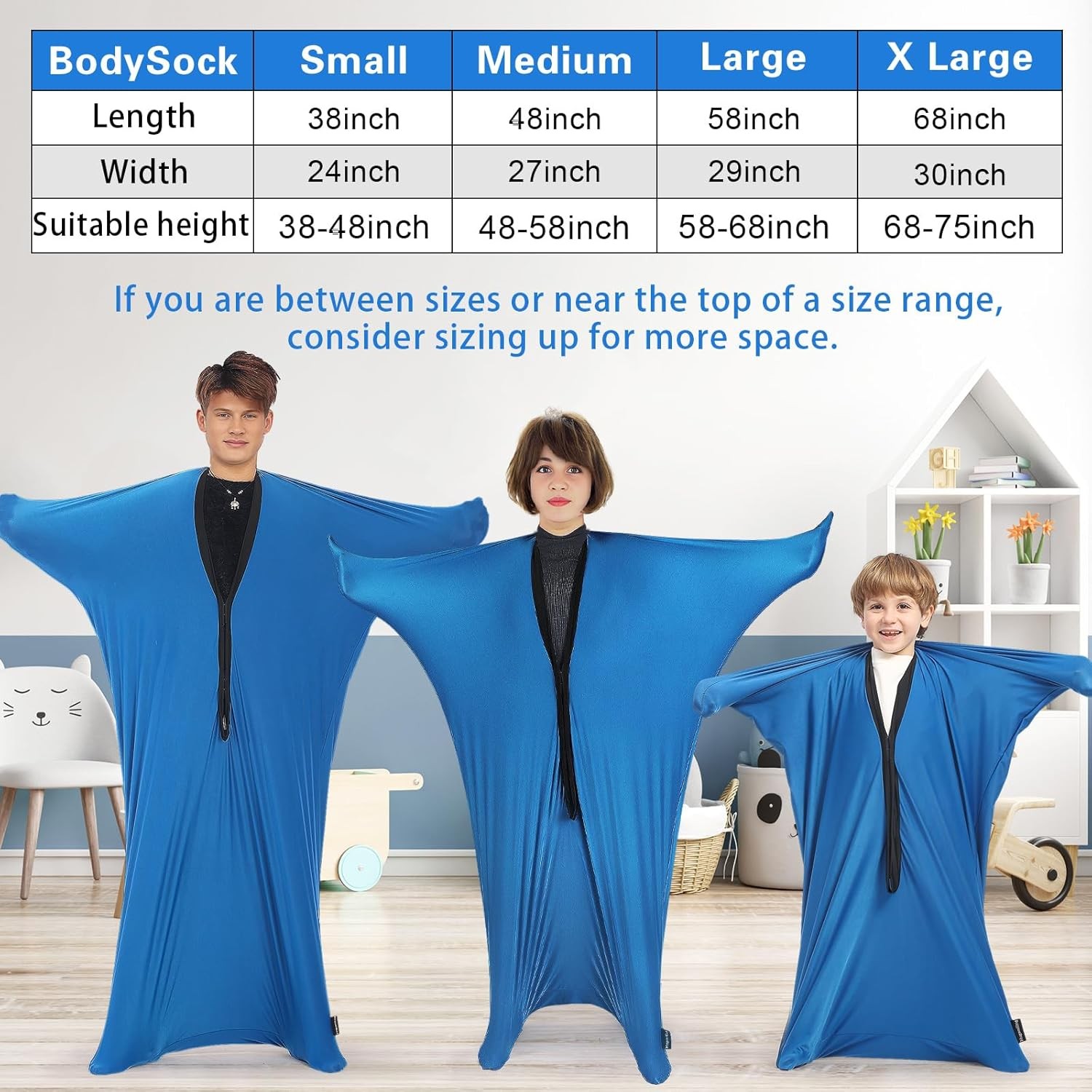 Body Sock Sensory Kids, Small 24 * 39 inch, Good for Kids Height 38~48 inch, Sof