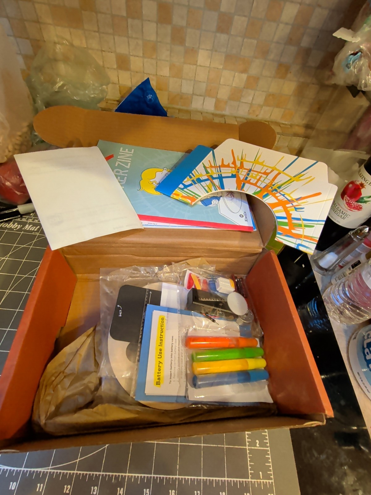 KiwiCo Tinker Crate Make Your Own SPIN ART MACHINE Stem Kit 9-14 CLASSROOM OPEN
