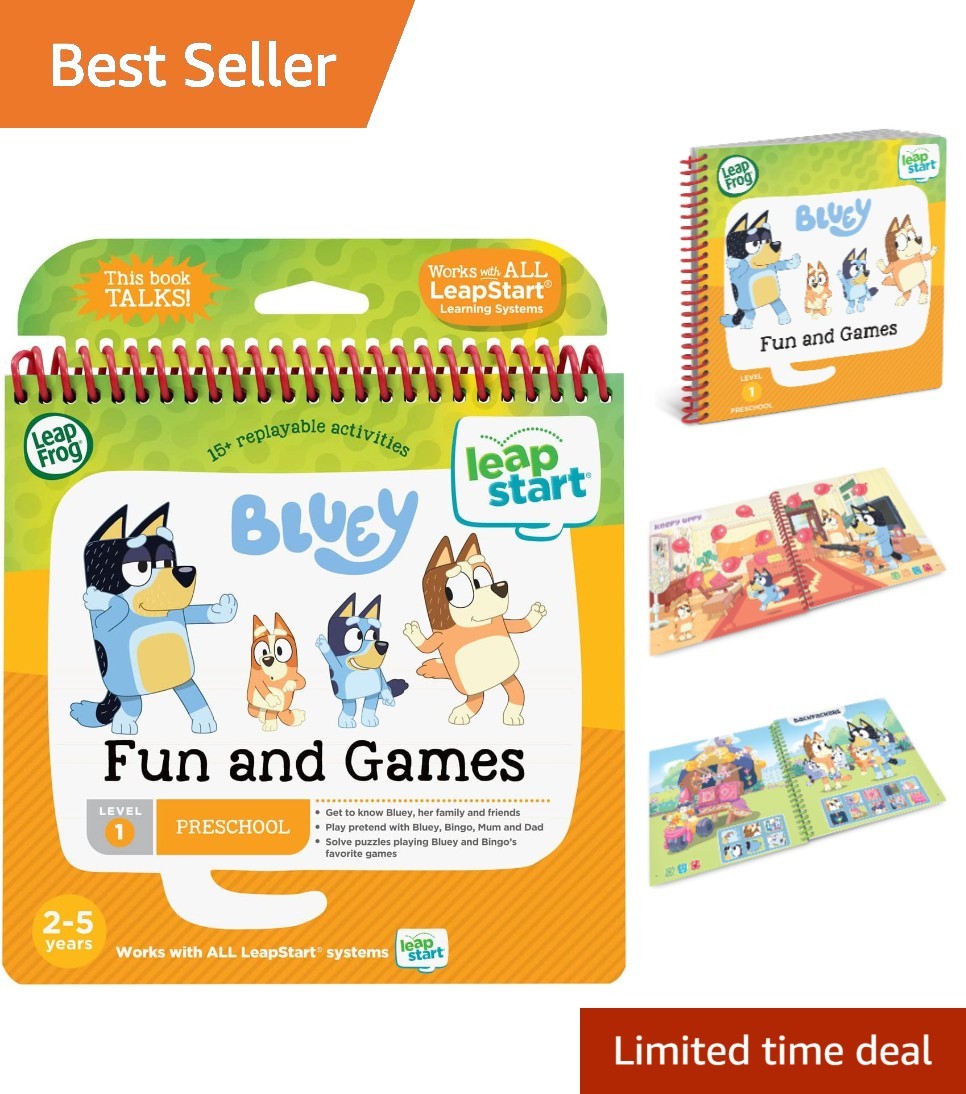 LeapStart Bluey Fun & Games – Interactive Educational Activity Book for Ages 2-5