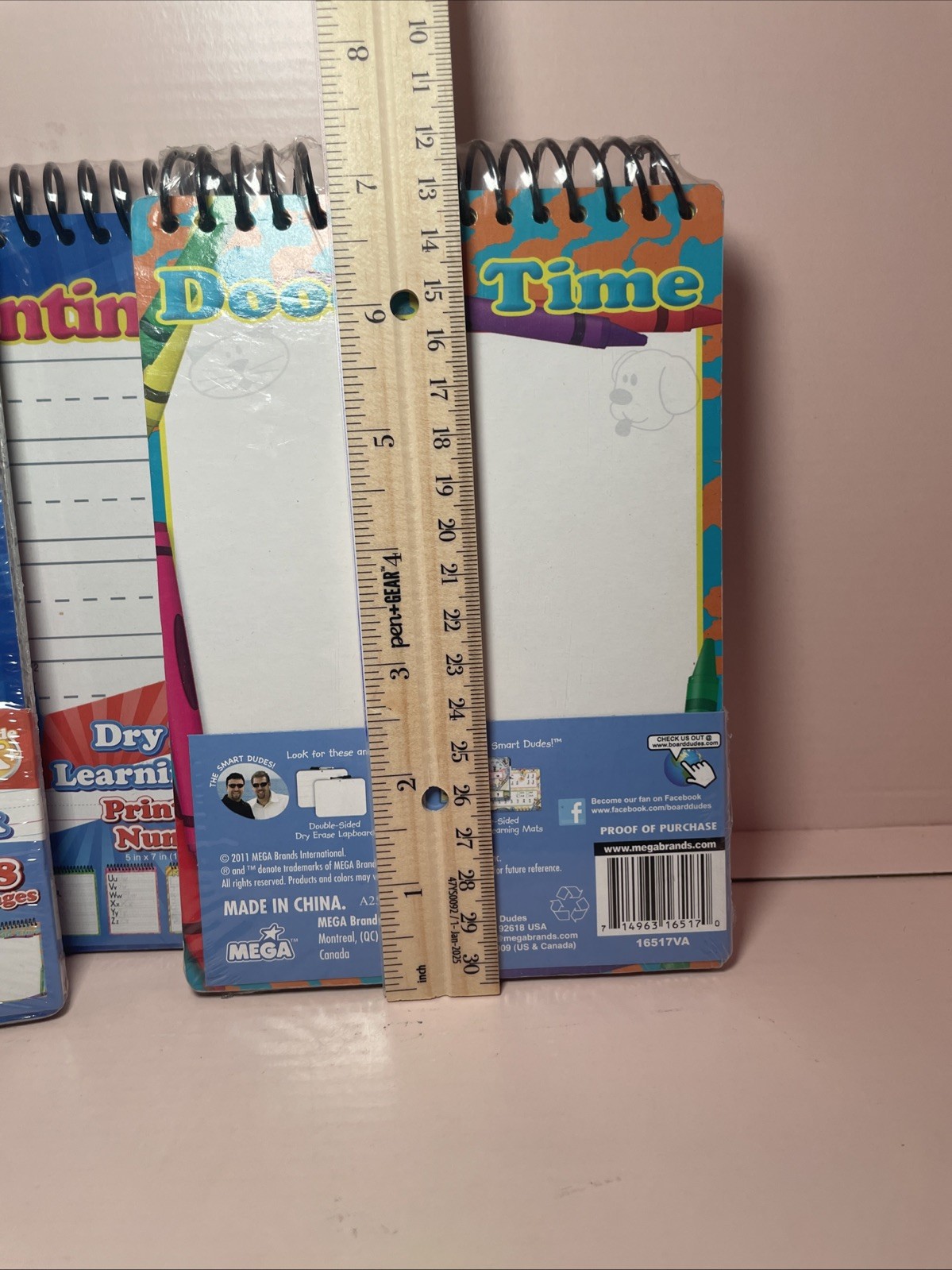 Home Schooling Lot Of 3 K Dry Erase Printing Numbers Learning Book-use Crayons