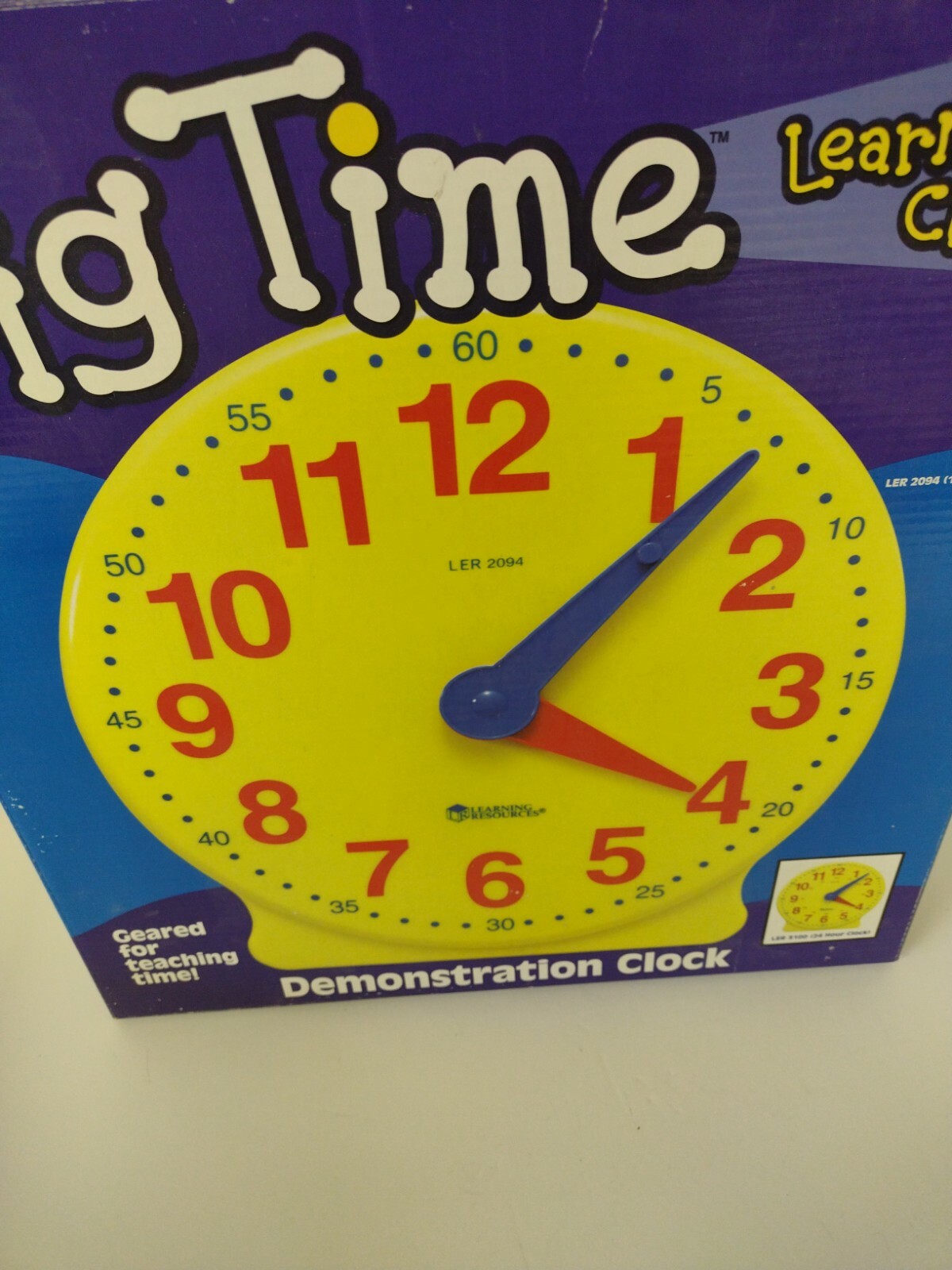 13″ Big Time Learning Clock with Activity Guide From Learning Resources