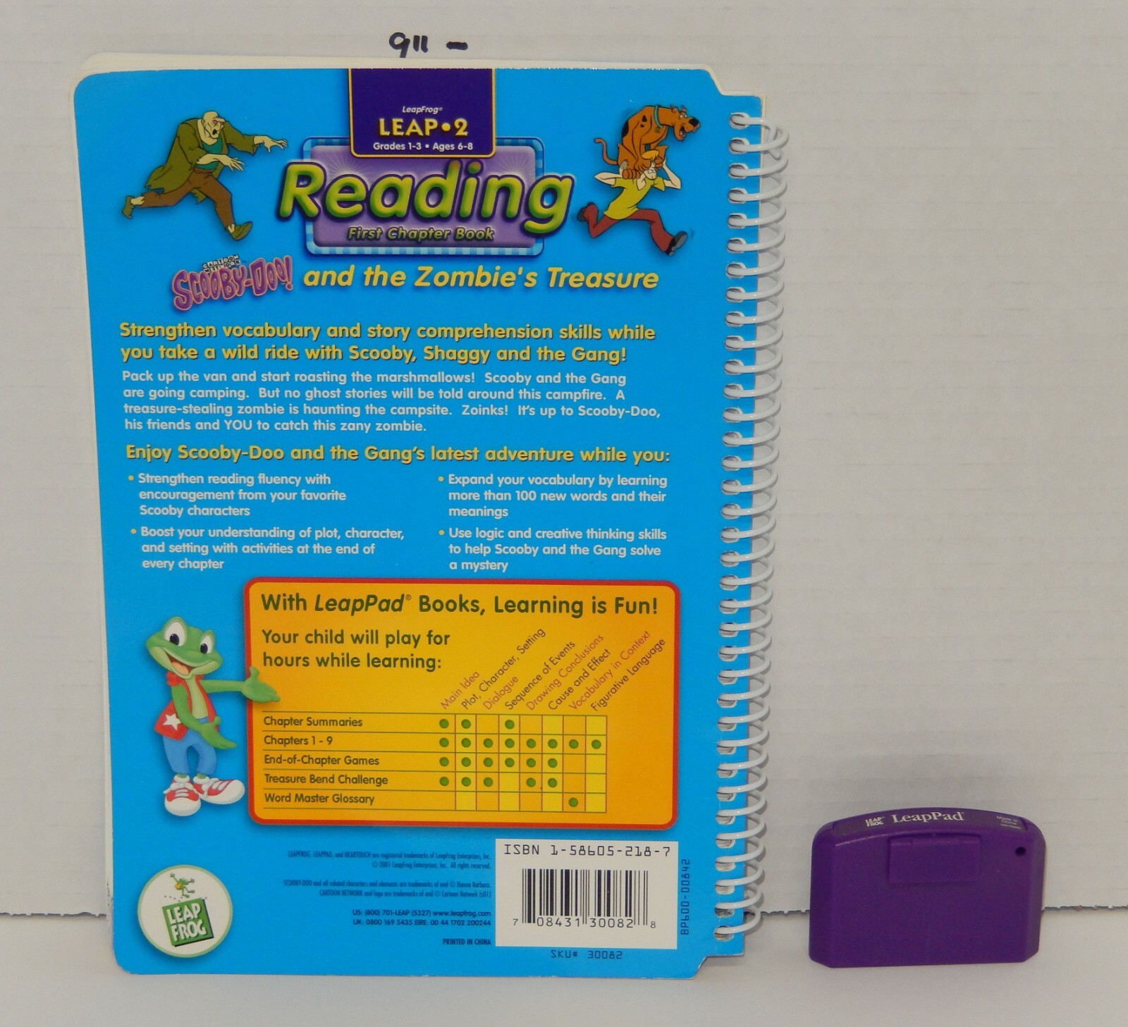 Leap Frog LeapPad Leap 2 Reading Scooby Doo The Zombies Treasure Book Cartridge