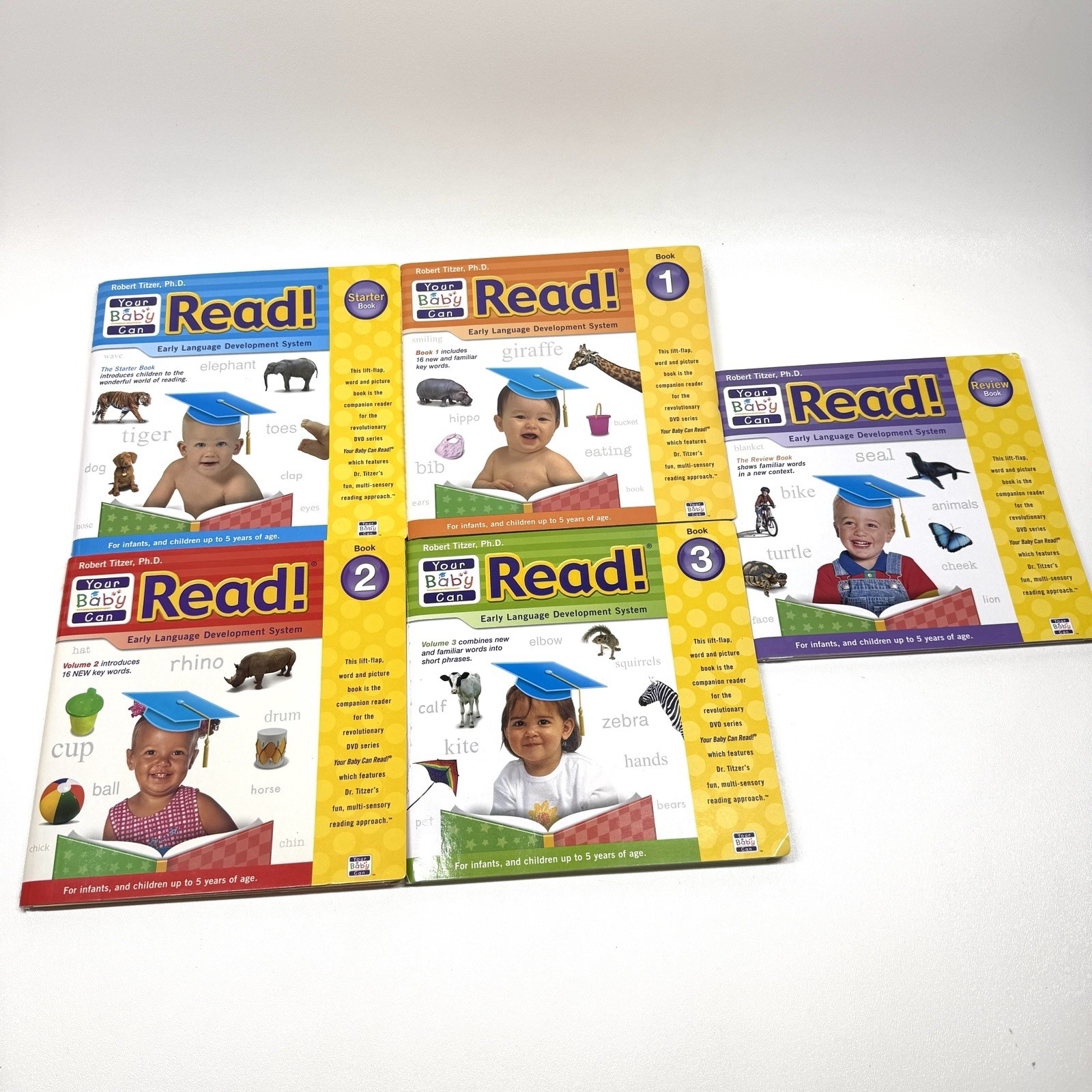 Your Baby Can Read Books Set 1-3 Lift A Flap Book Early Language Development