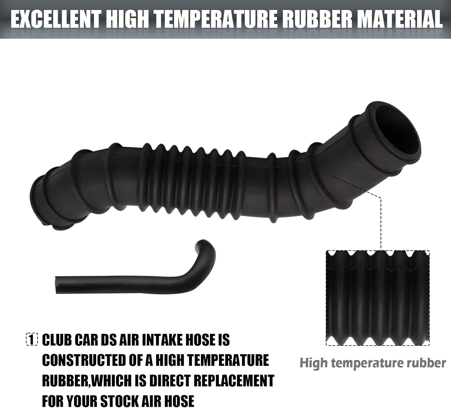 Club Car DS Gas Air Intake Hose and Crankcase Vent Tube regular, 1998