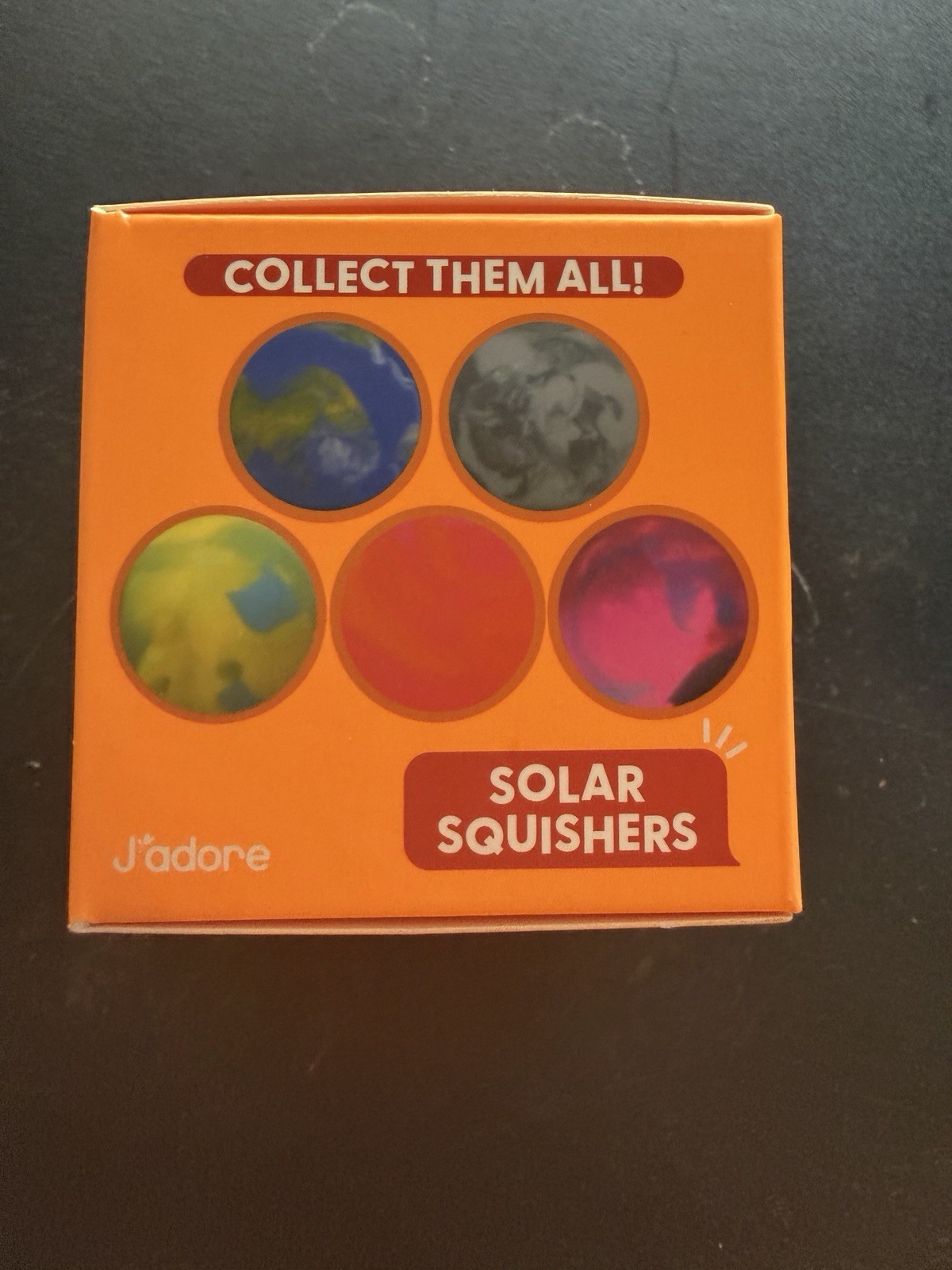 New J’adore Solar Squishy Ball Orange Yellow Squishers Squeeze Fidget Toy 3+