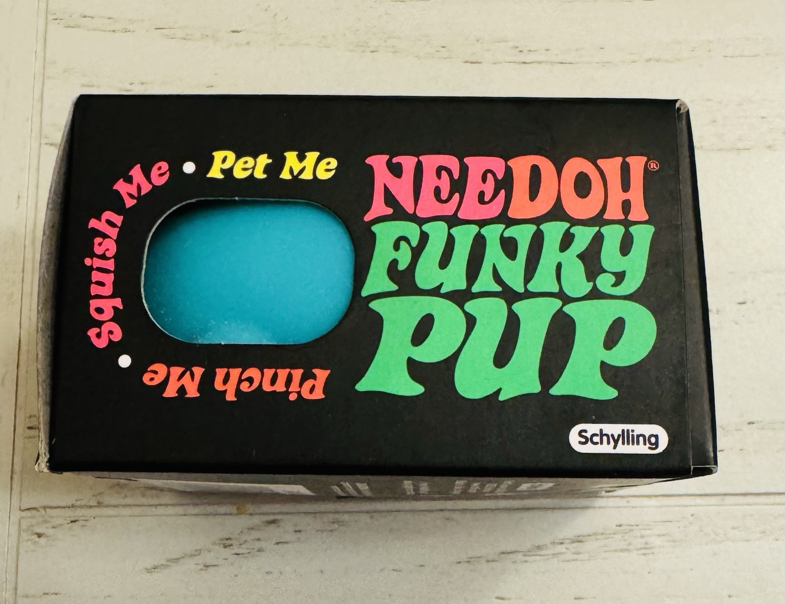 NIB Sealed Needoh Funky Pup Teal – Squishy Stress Relief Toy Schylling