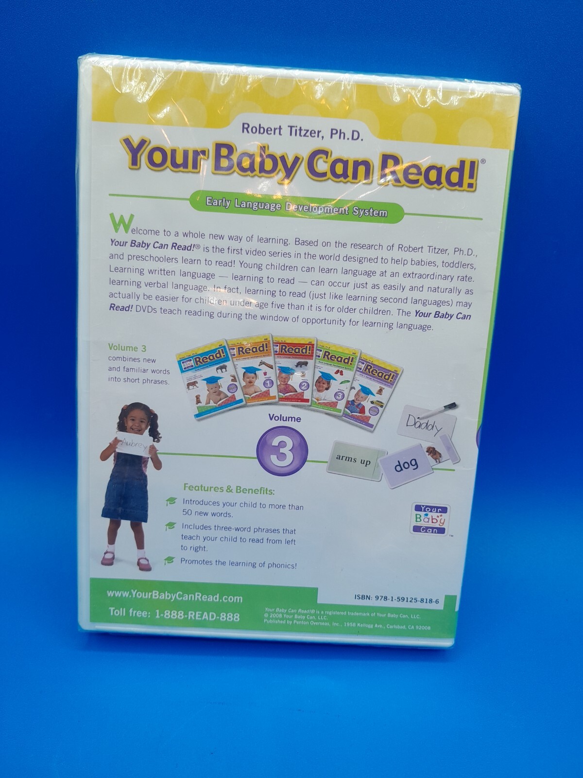 Your Baby Can Read! Volume 3 DVD Plus Review DVD New Sealed Robert Titzer Learn