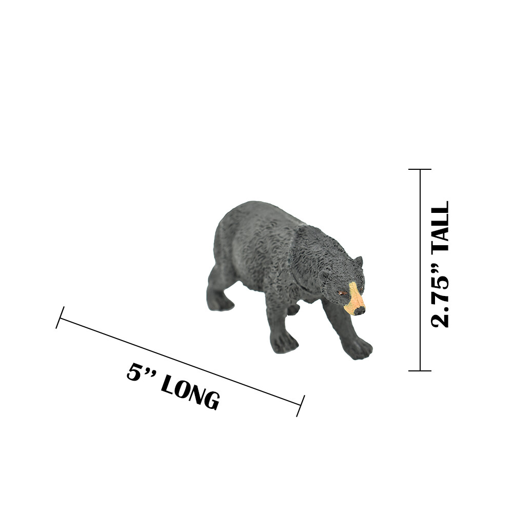 Black Bear, Plastic Replica 5 inches long 2 3/4 inches tall – F4338 B3