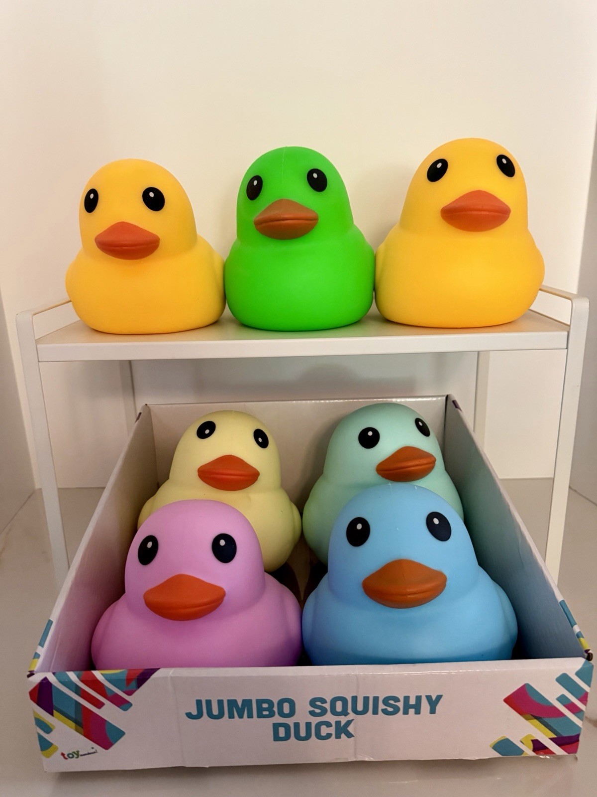 New TikTok Viral Squeeezy Jumbo Squishy Duck Tie-Dye Sensory Toy