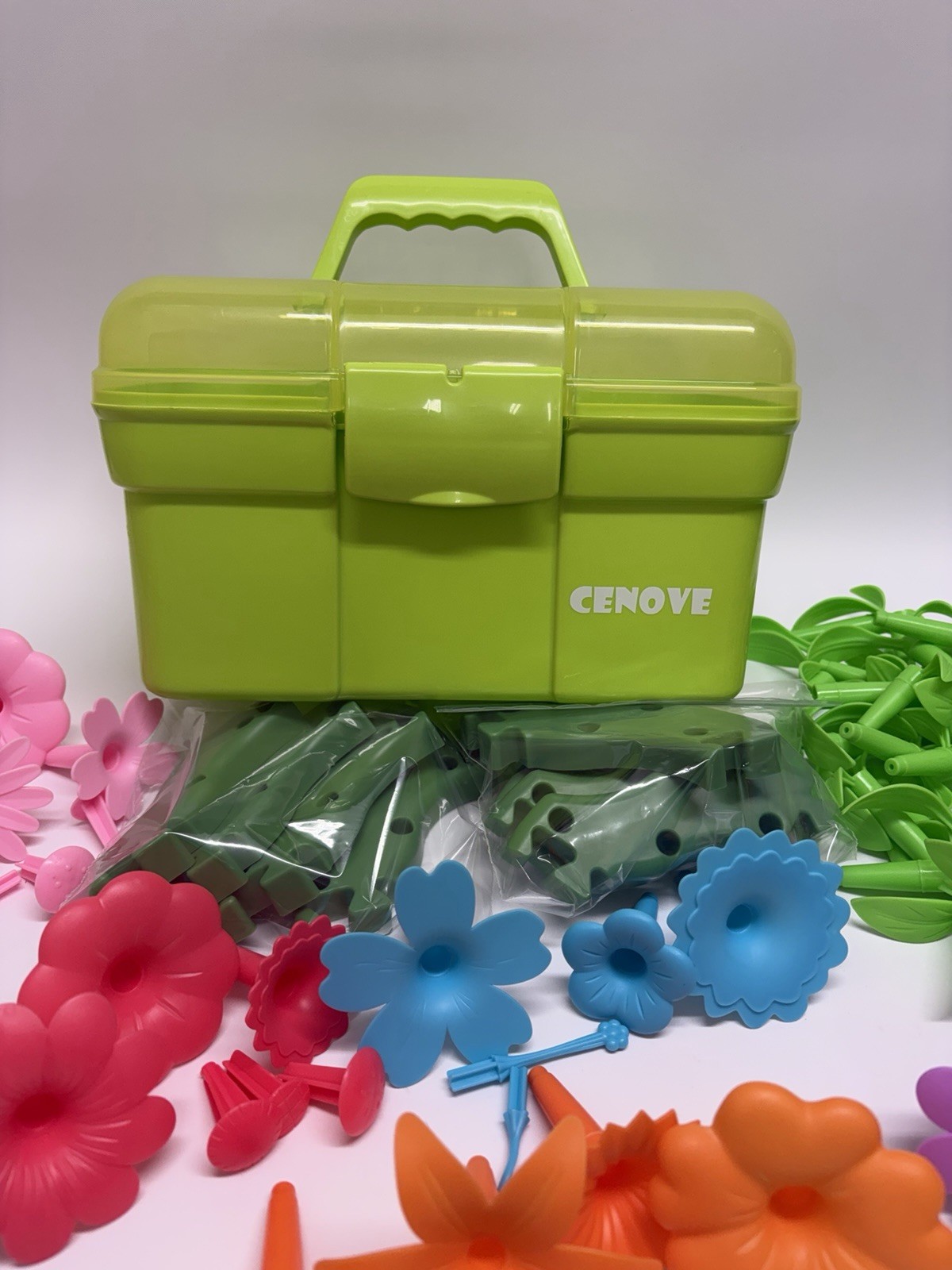 CENOVE Flower Garden Building Toy Set 115 PCS STEM Educational w/ Case