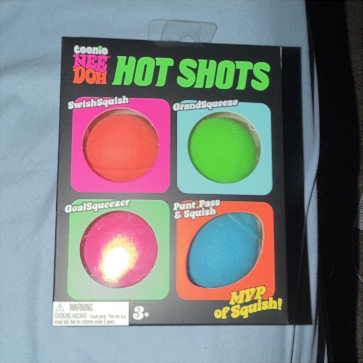 Schylling NeeDoh Hot Shots Squeeze Toys 4-Pack, Multicolor, Ages 3+