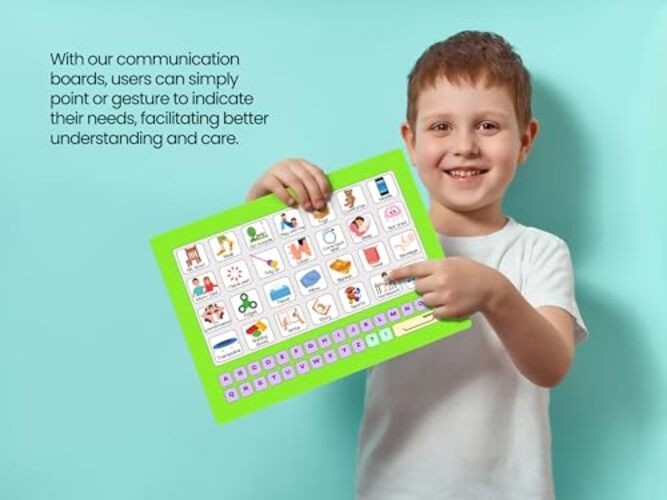 Plastic Communication Boards Set- Non Verbal Aid for Autism Kids and Adults