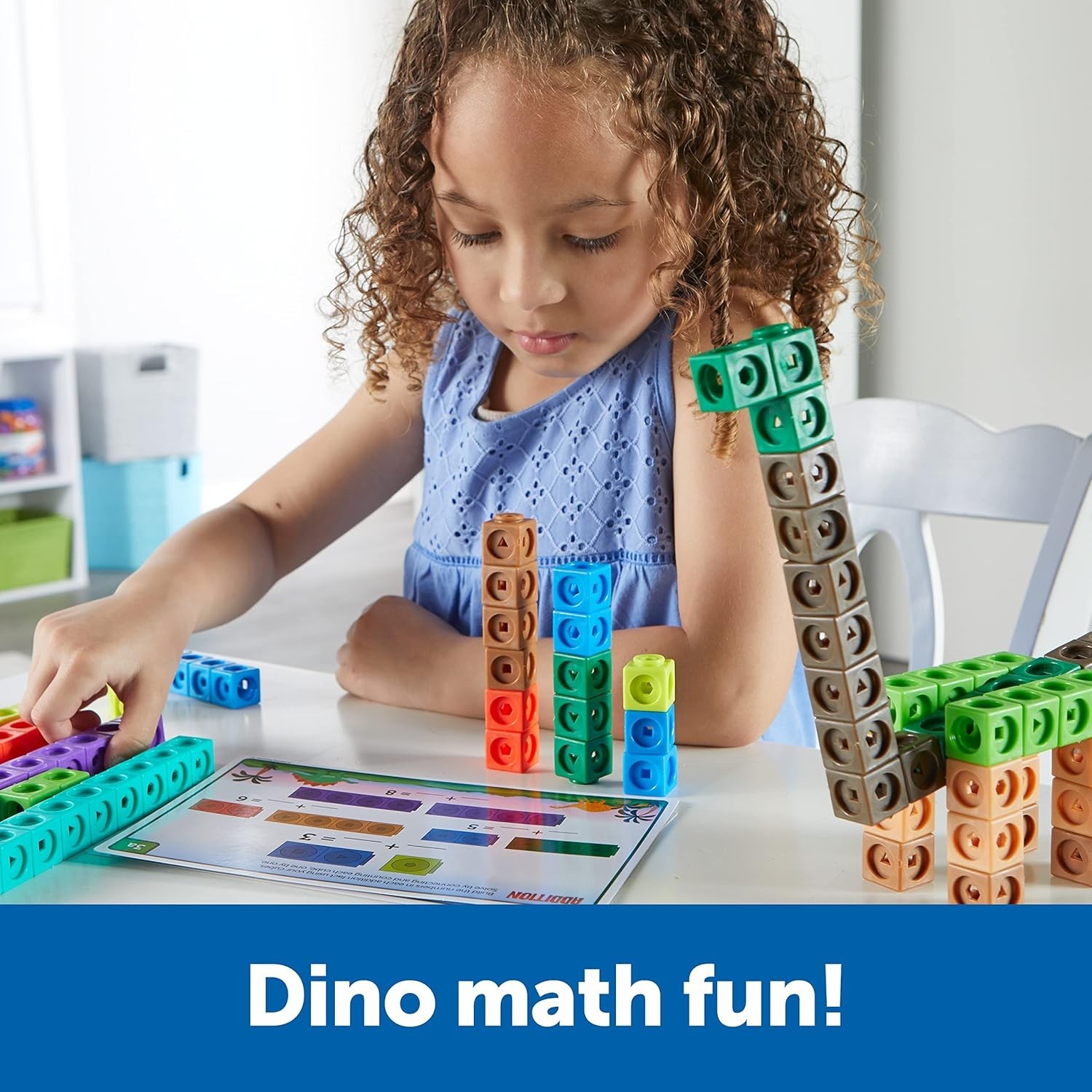 100 Dino-Themed MathLink Cubes for Engaging Math Games – Perfect for Homeschool!