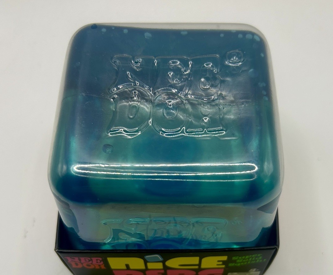 Lot Of 8 NeeDoh Nice Berg Blue XL Giant Nee Doh Niceberg Solid Squish Cubes