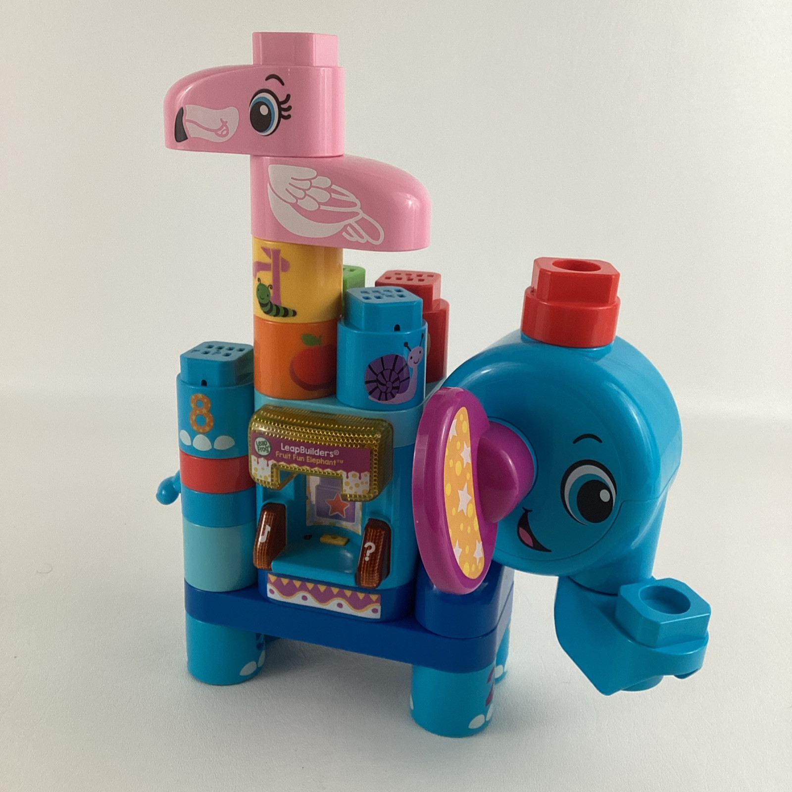 Leap Frog Leap Builders Fruit Fun Elephant Playset Sounds Phrases Learning Toy