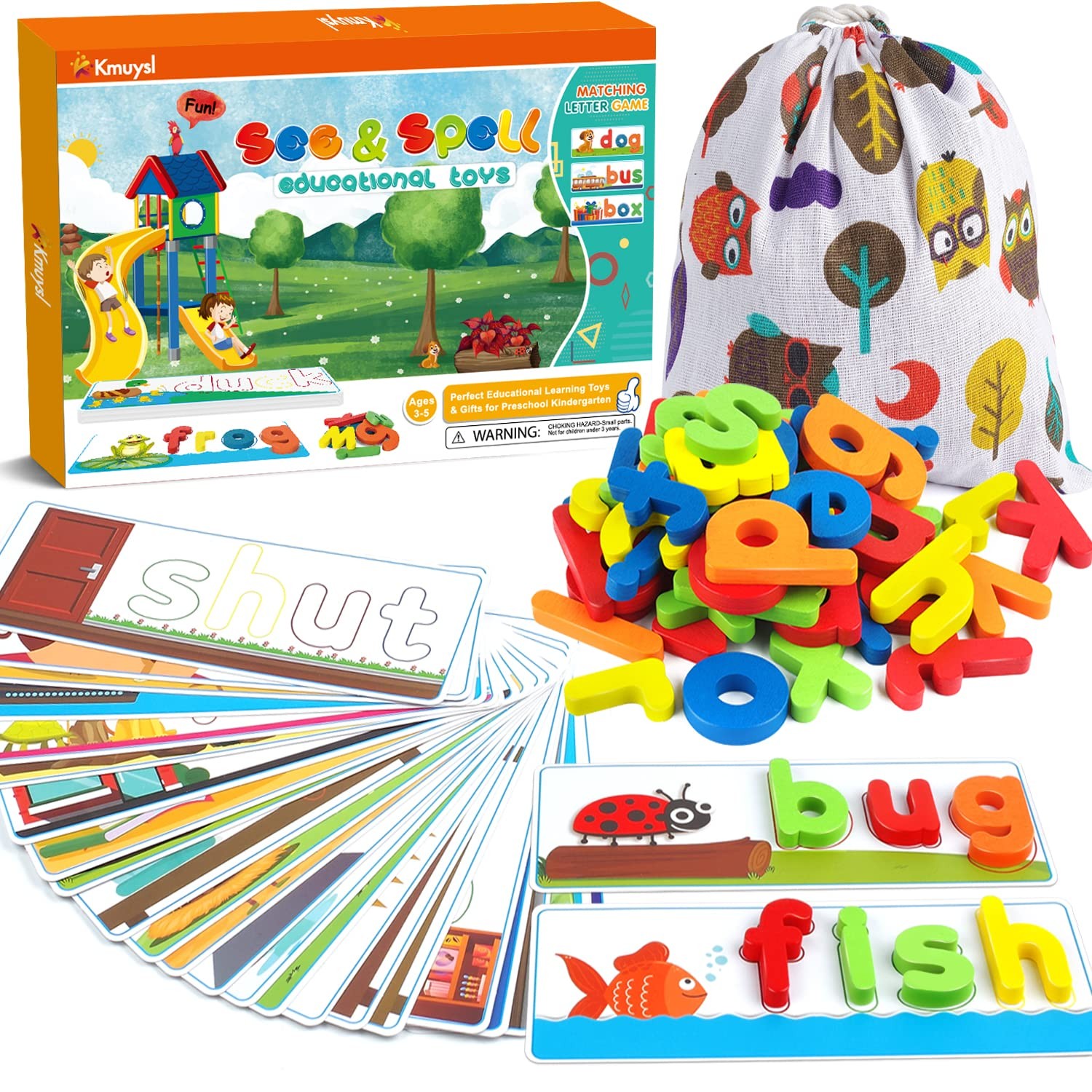 Learning Toys for 3 4 5 6 Years Old Boys and Girls – See & Spell CVC Word