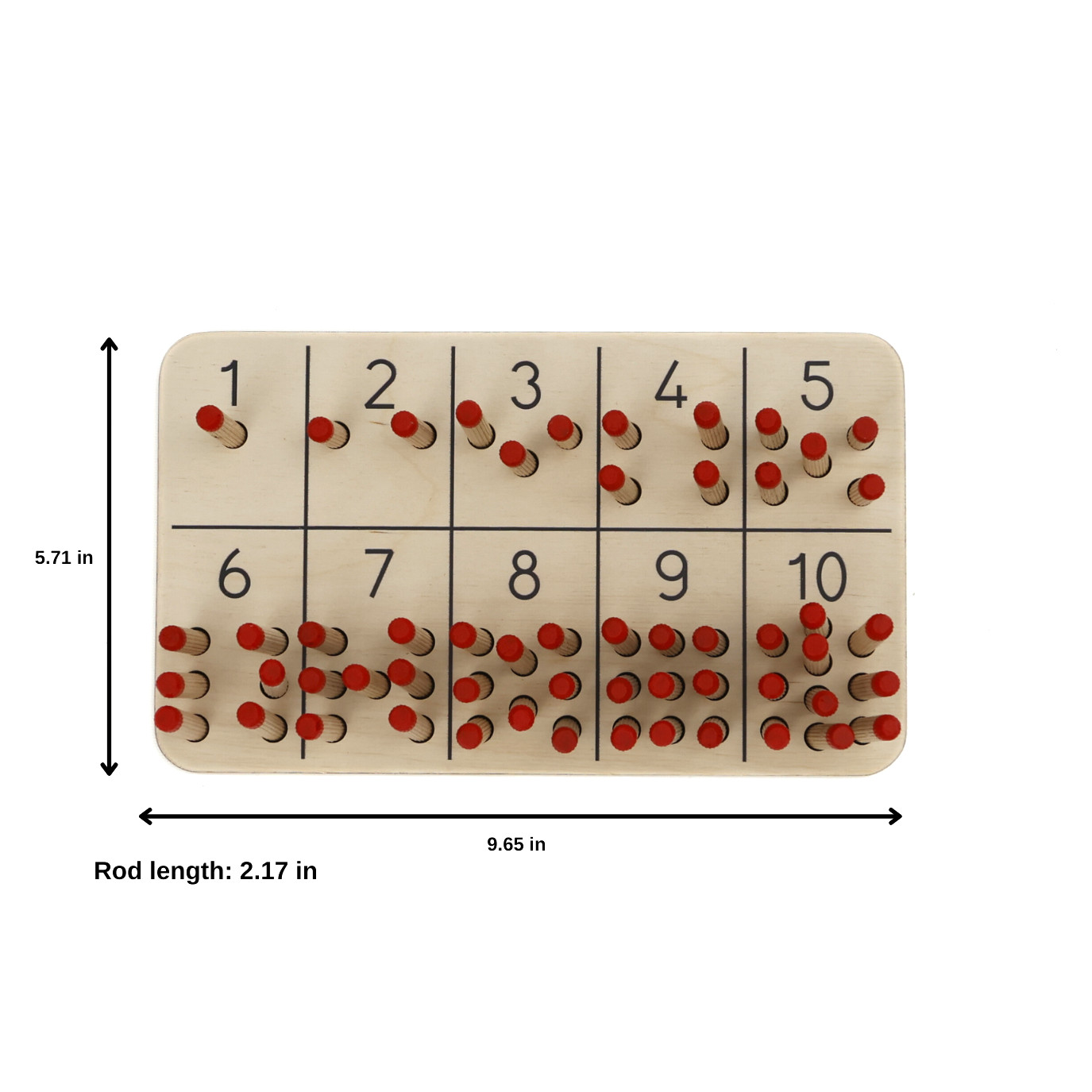 Montessori Wooden Counting Toy – Educational Preschool Math Game Ages 3+