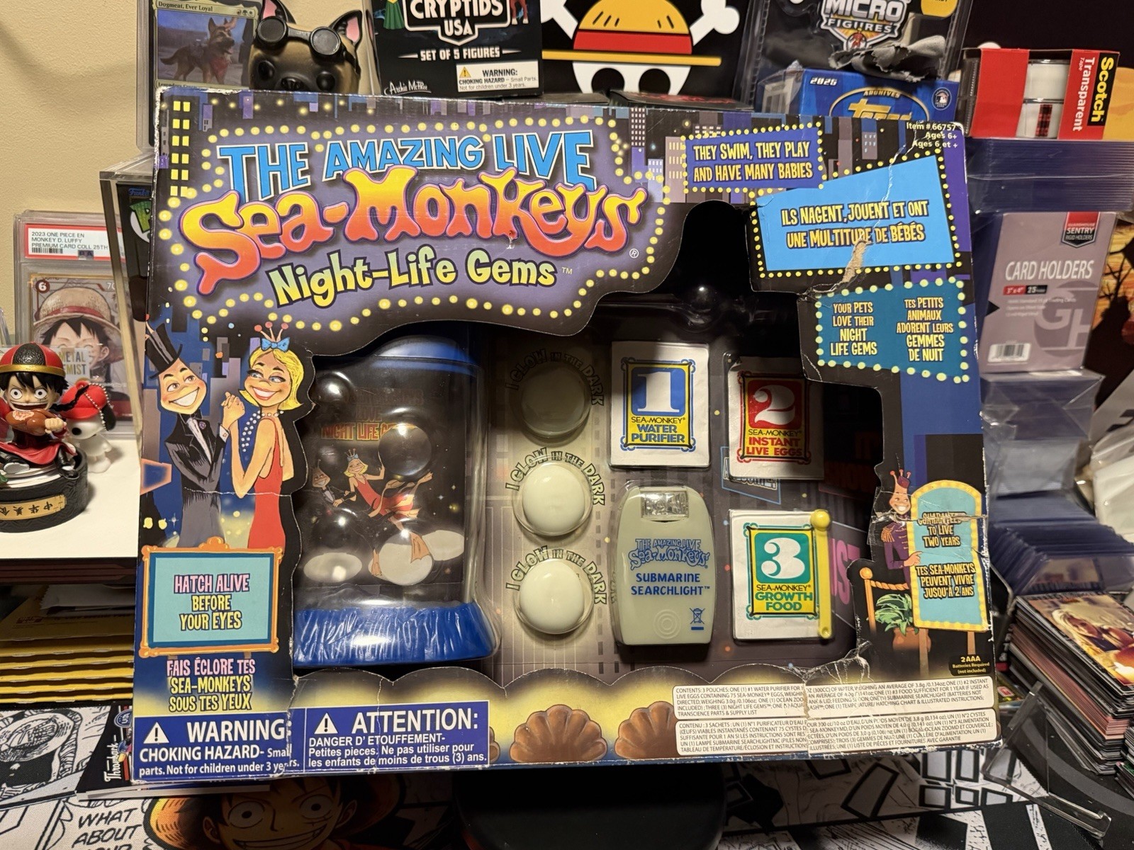 Rare NIB The Amazing Live SeaMonkeys NightLife Gems 2011 Glow In The Dark Sealed