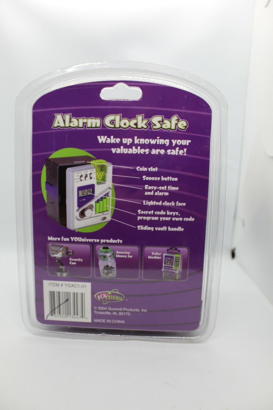 NIB Collector Toy 2004 YoUniverse Alarm Clock Safe Summit Learning Machine