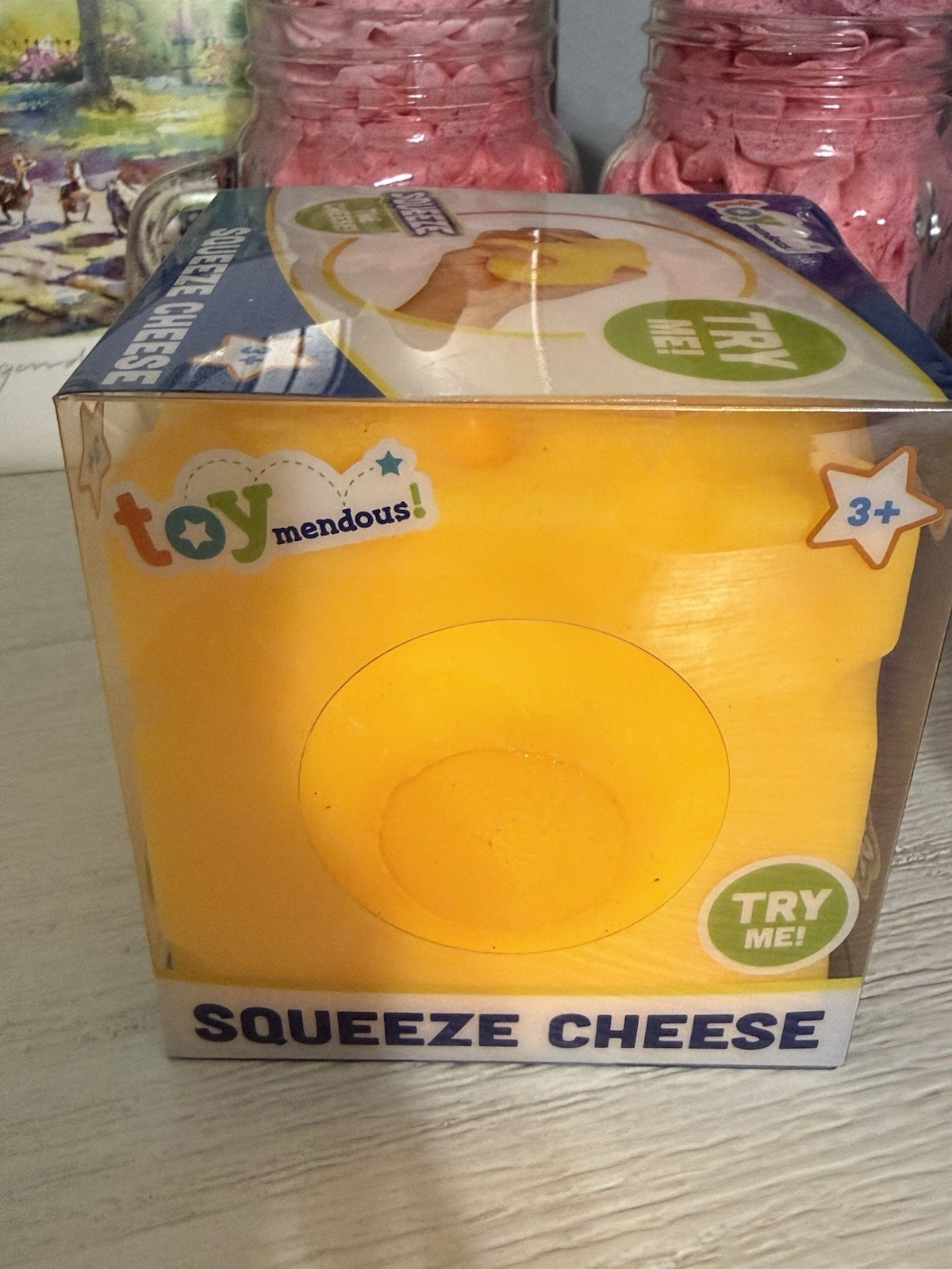 Cheese Large Squishy Block Toy Stress Relief Fun From Toy Mendous SEALED New