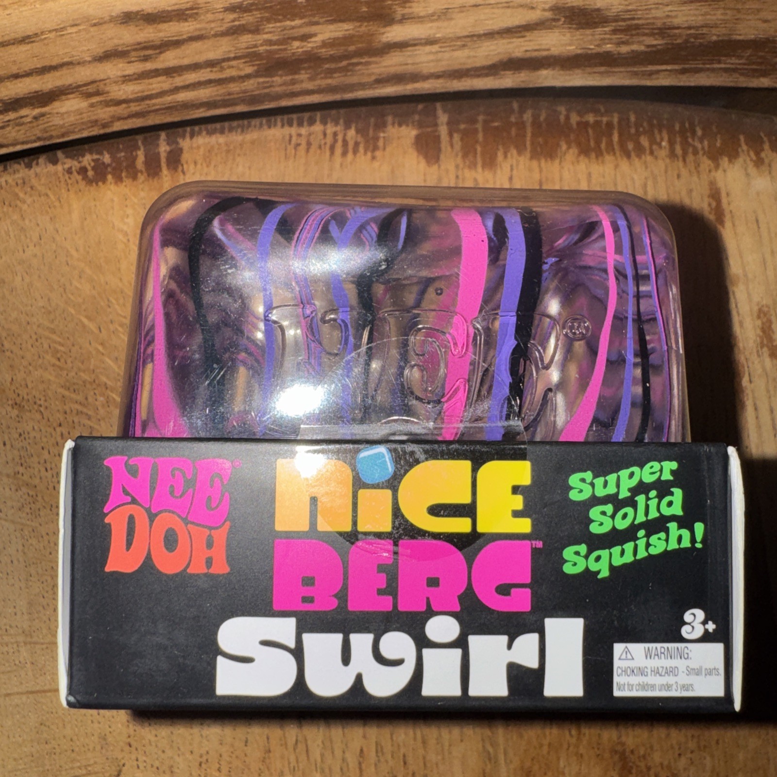 🔥 NEW Nee Doh Nice Berg Swirl Super Solid Squish PINK/BLACK/PURPLE
