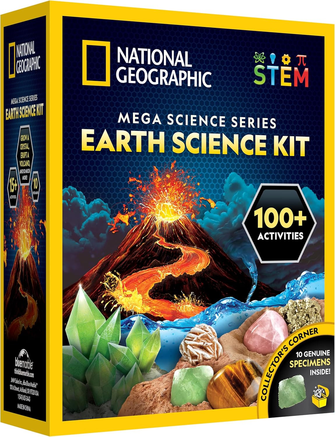 National Geographic STEM Science Kit – 15+ Experiments, Crystal Growing, Volcano