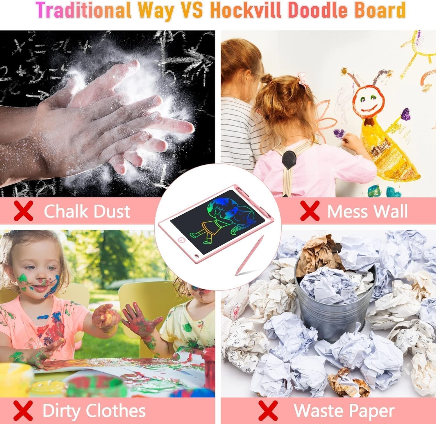 LCD Writing Tablet 8.8″ Kids Drawing Pad Toy for Boys Girls Ages 3–7