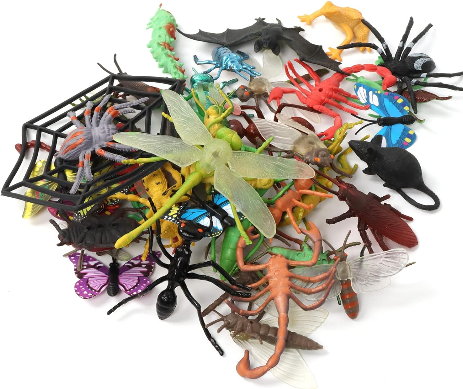 Realistic Insect Toy Figures for Kids, 45Pack Colorful Assorted Play Bugs for…