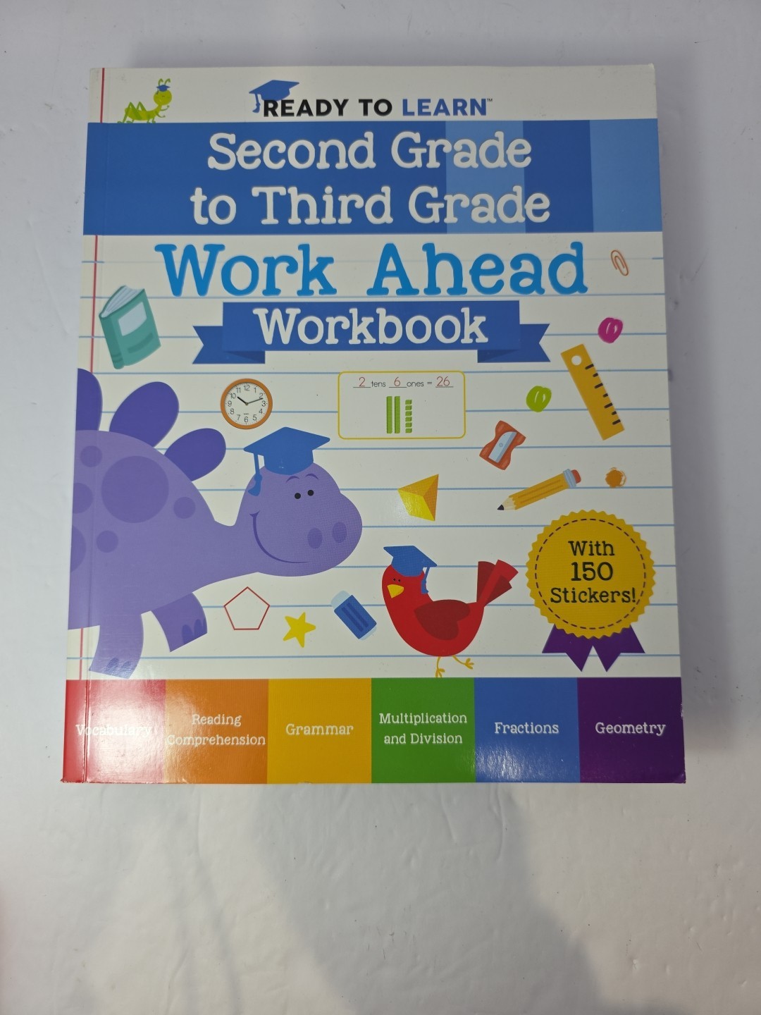 New Ready To Learn 2nd & 3rd Grade Workbook 150 Stickers Home School/work Ahead