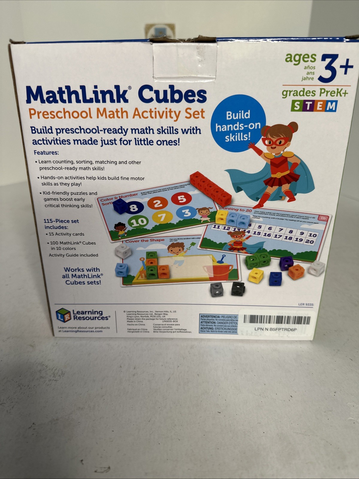 MathLink Cubes – Preschool Math Activity Set – 115 Pieces (Learning Resources)