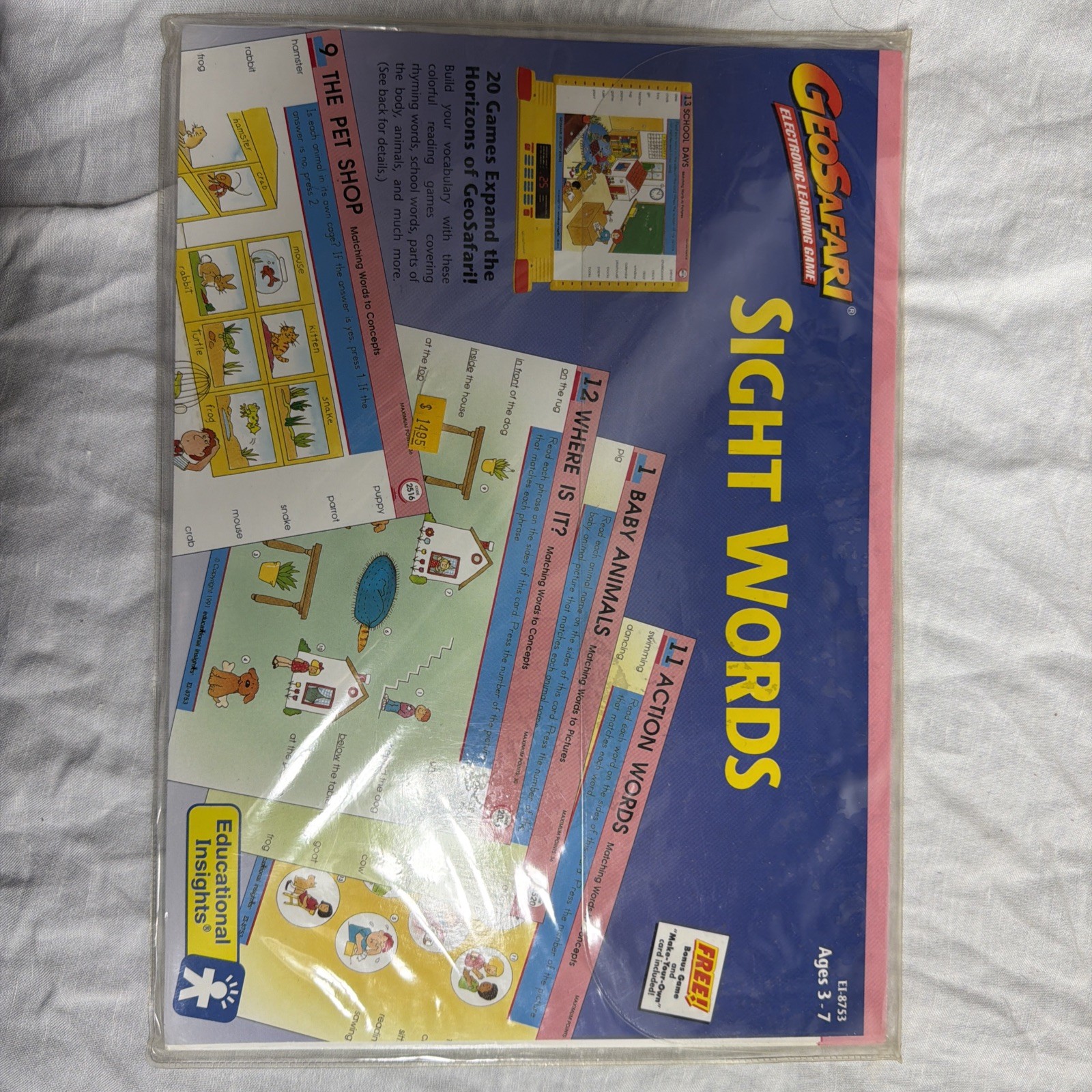 Geo Safari Electronic Learning Game- Sight Words
