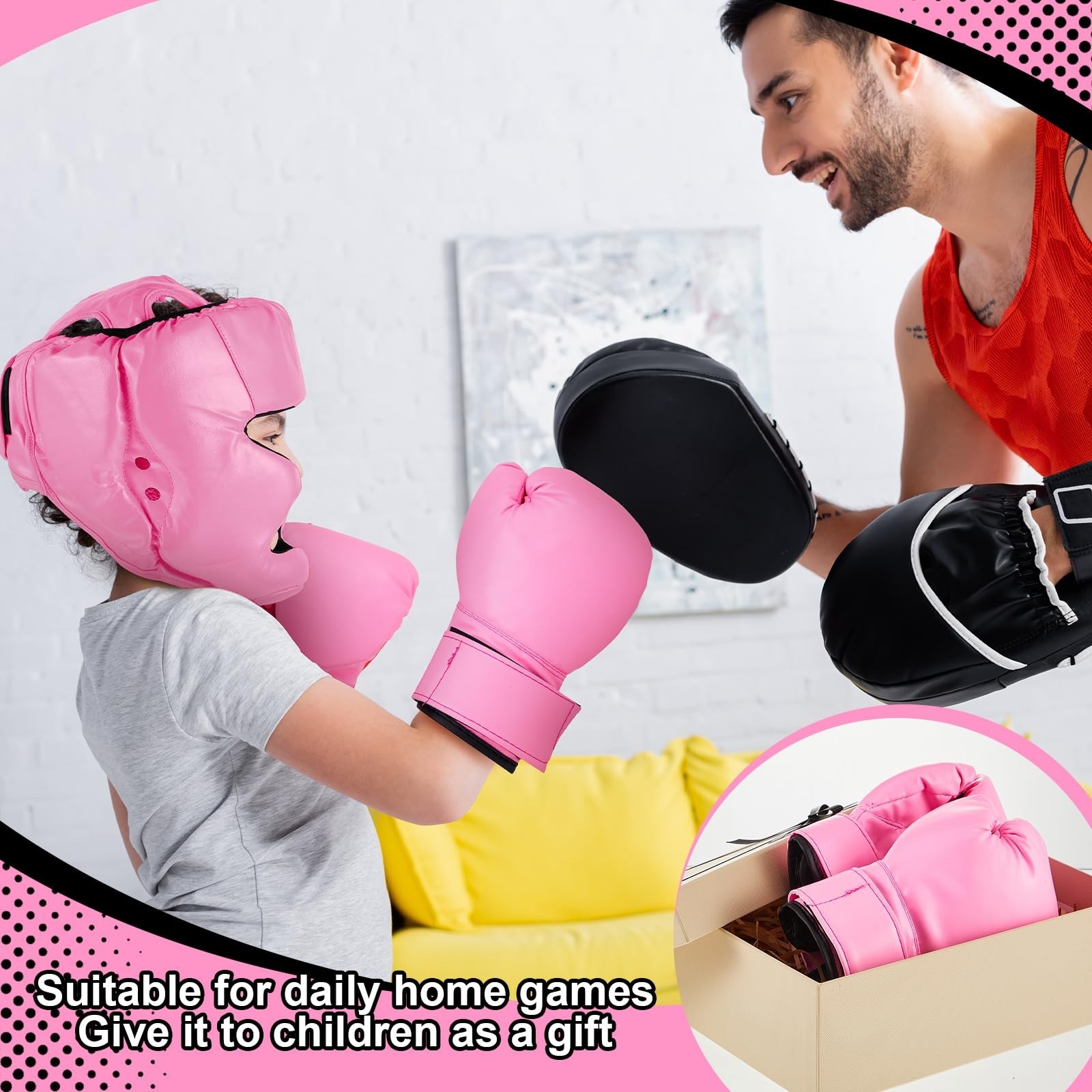 Kanayu 12 Pcs Kids Boxing Equipment Set for Beginners Ages 6-18 Years Includi…