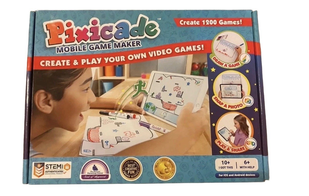 Pixicade Mobile Game Maker STEM STEAM Create & Play Your Own Video Games NEW