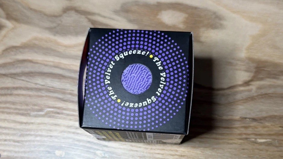 Needoh FUZZ BALL The Velvet Squeeze Ball NEEDOH Purple Authentic Sealed New!!