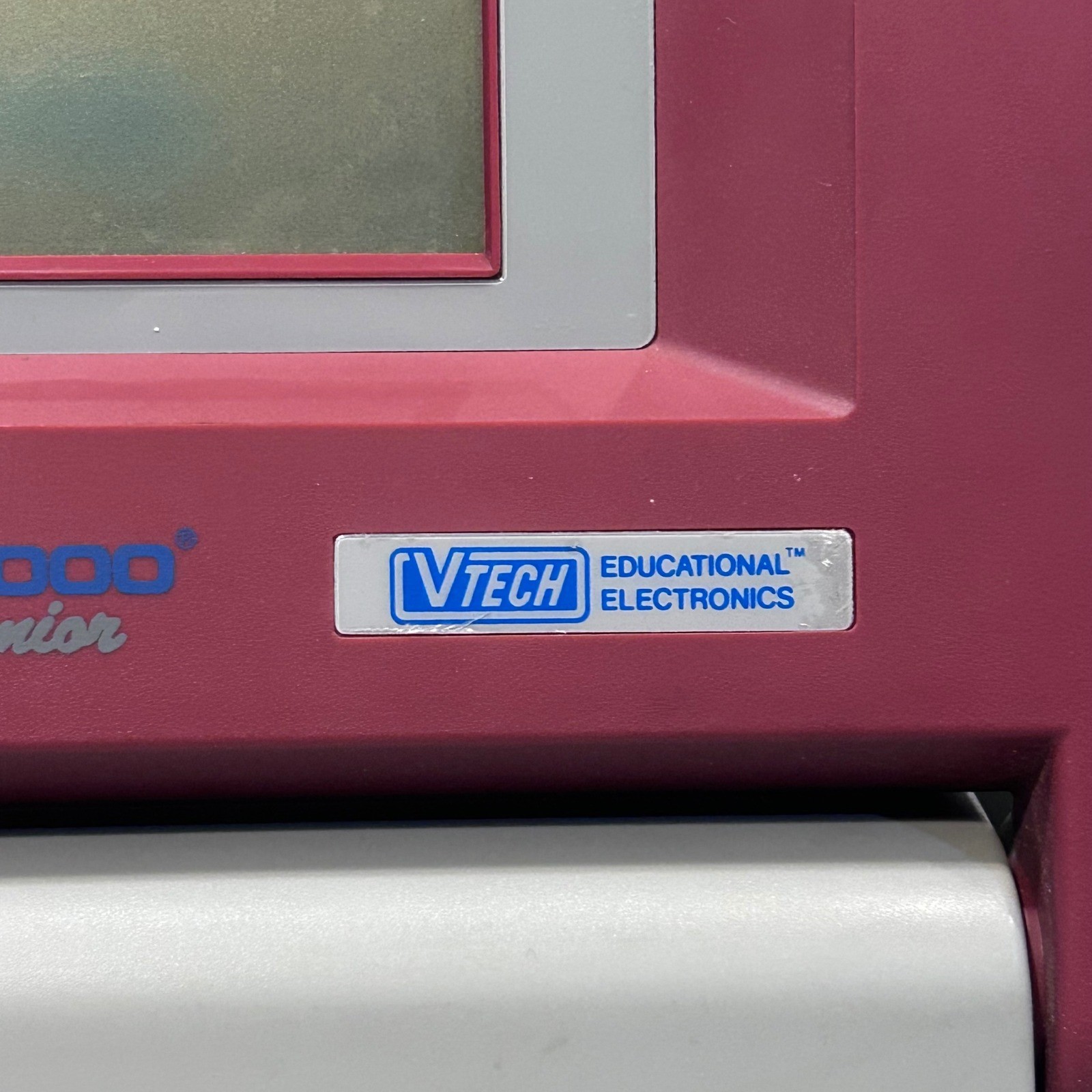 Vtg VTECH precomputer 1000 junior rare 1990 gray red works no discs pre computer