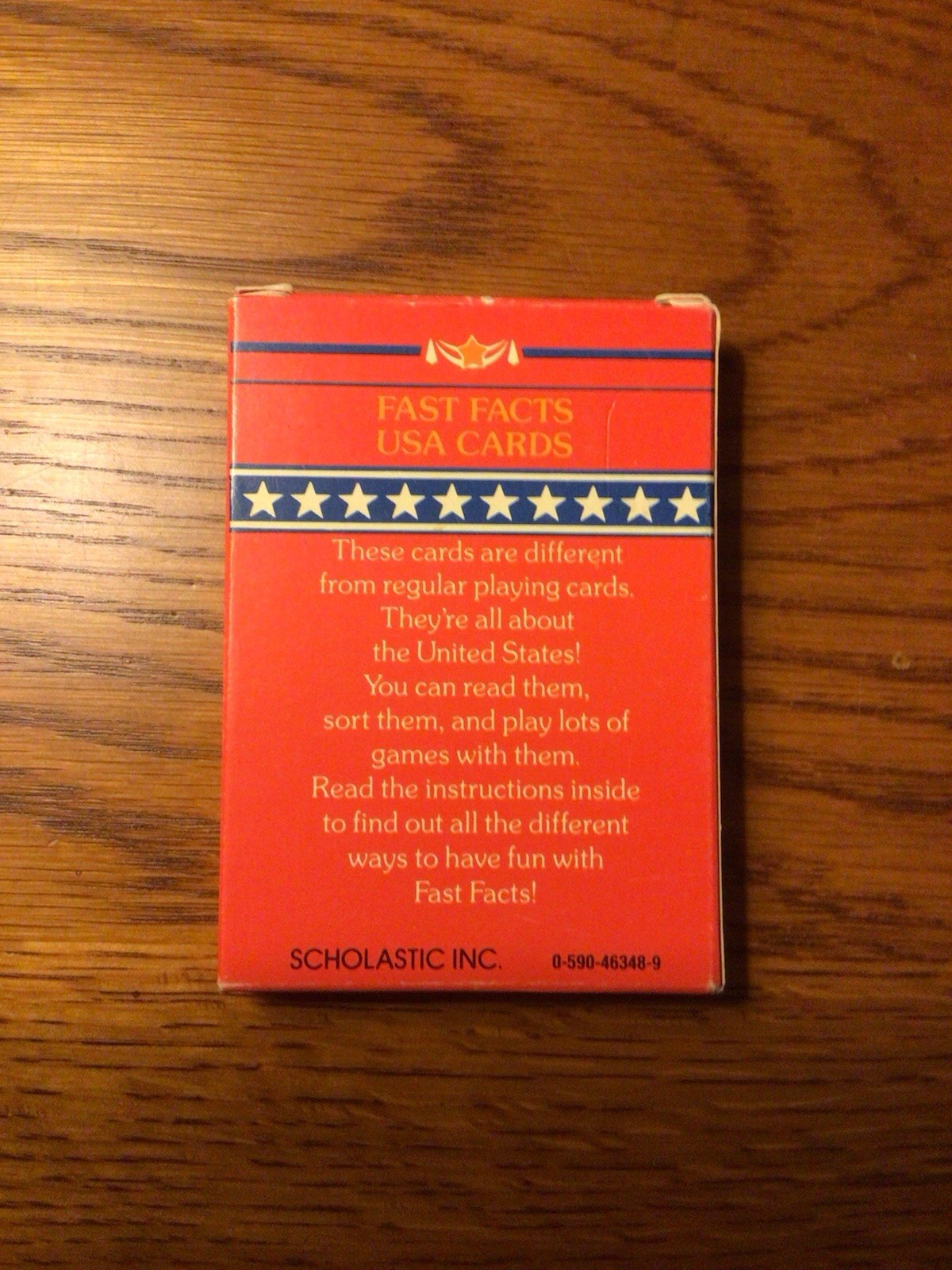 Vintage Fast Facts USA Playing Cards By Scholastic- Sealed and Unopened