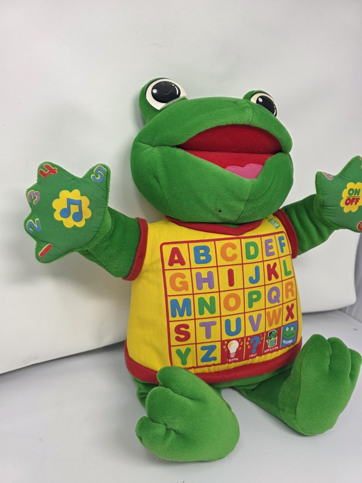 RARE 2001-03 READ & SING LITTLE LEAP INTERACTIVE PLUSH ABC LEARNING TOY 18″ TALL
